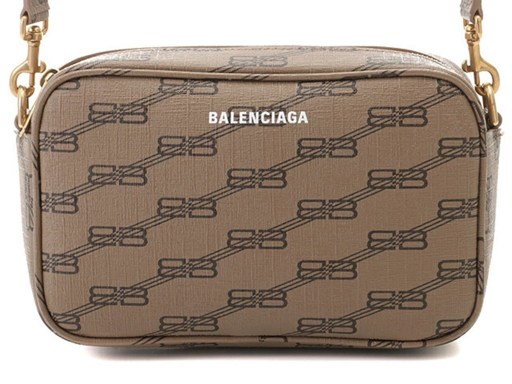 Balenciaga Monogram Camera Bag Brown